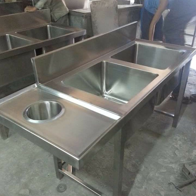 2 Pot Sink With Table